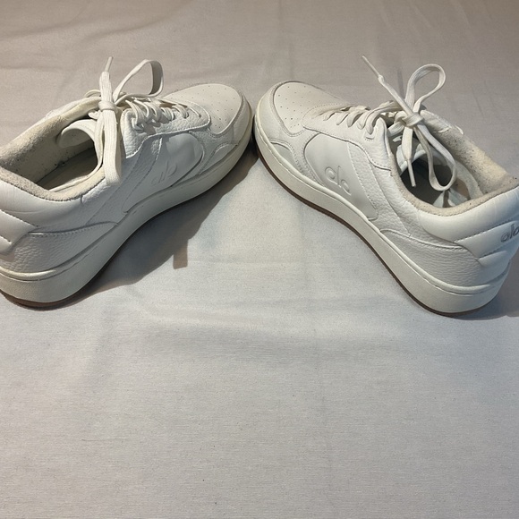Alo Yoga Recovey Mode Shoes Sneakers Pure White Size M8 W9.5 Comfy Lace Tie-Up - Picture 8 of 10